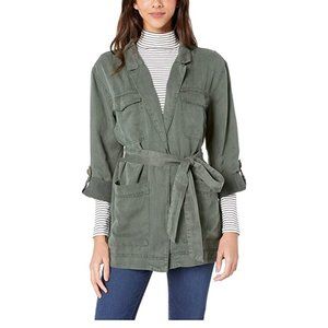 OLIVE GREEN SANCTUARY SAFE TRAVEL BELTED JACKET